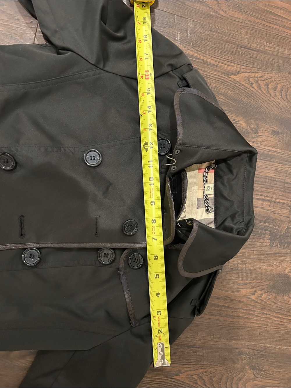 Burberry Brit Black Trench Coat Size US 2 - Picture 13 of 14